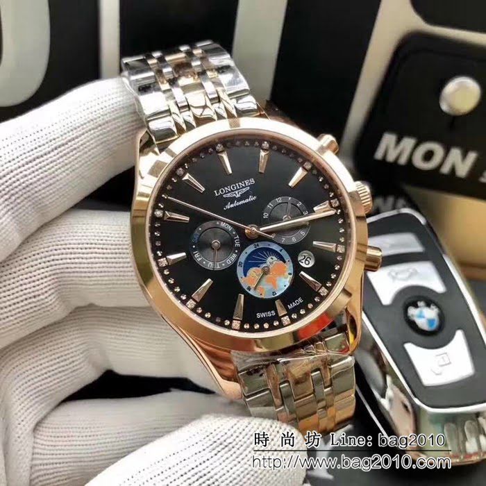 LONGINES浪琴 獨家品質 六針商務款 男士腕表 WSS0199